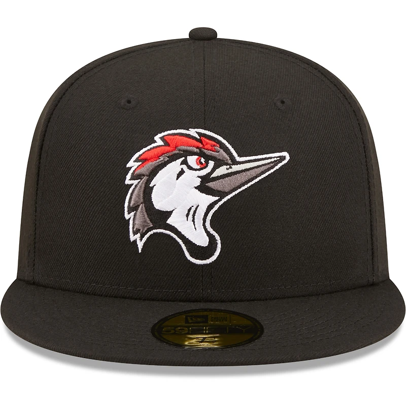 Casquette ajustée 59FIFTY New Era pour hommes, blanc/noir, Fayetteville Woodpeckers Authentic Collection