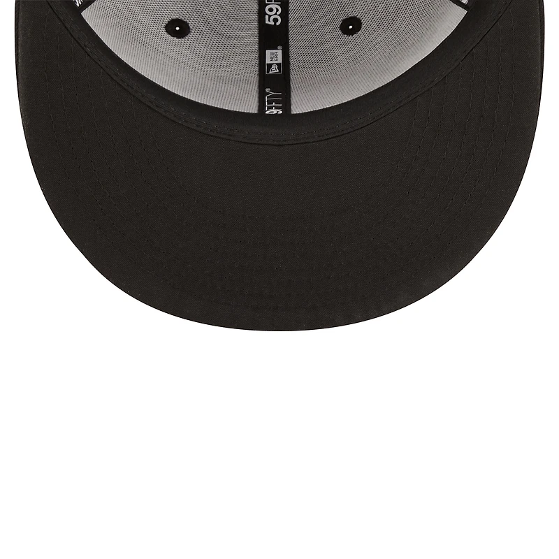 Men's New Era White/Black Fayetteville Woodpeckers Authentic Collection 59FIFTY Fitted Hat