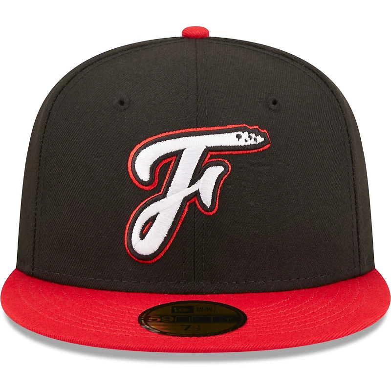 Men's New Era Black Fayetteville Woodpeckers Authentic Collection 59FIFTY Fitted Hat