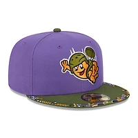 Men's New Era  Purple/Green Fayetteville Woodpeckers 2026 Copa De La Diversion 59FIFTY Fitted Hat