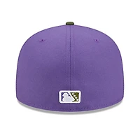Men's New Era  Purple/Green Fayetteville Woodpeckers 2026 Copa De La Diversion 59FIFTY Fitted Hat