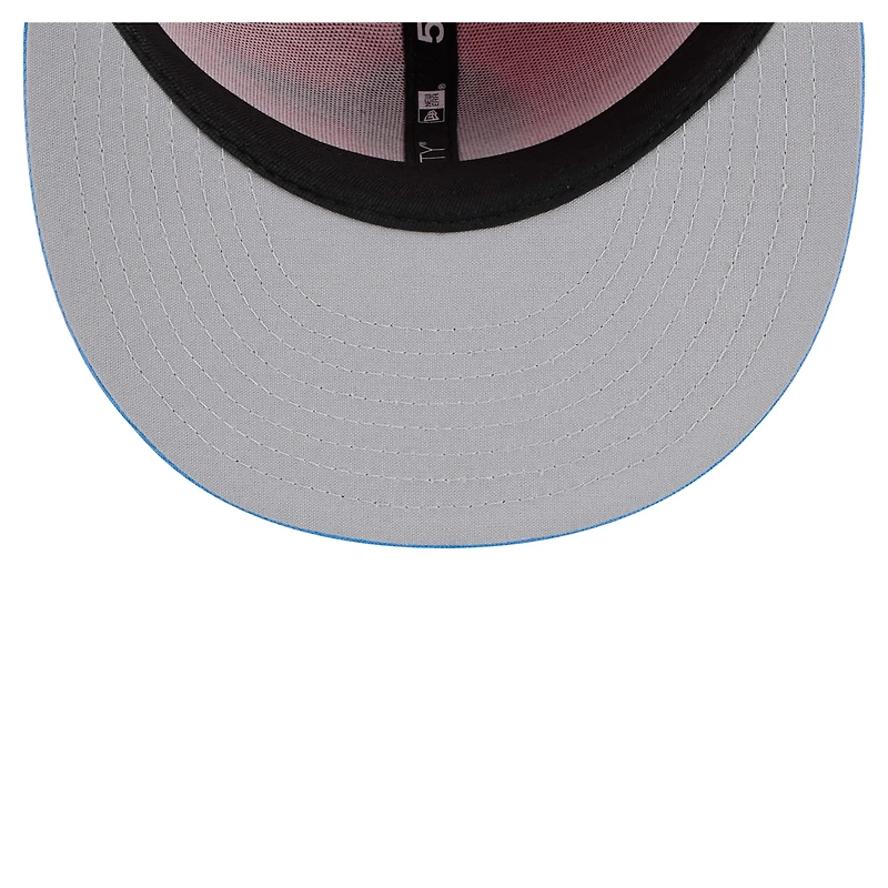 Casquette ajustée New Era 59FIFTY rouge/bleu clair pour homme Fayetteville Woodpeckers