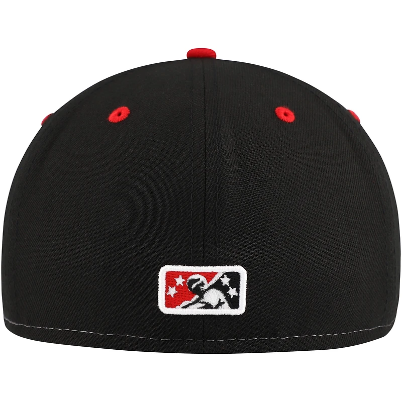 Casquette ajustée 59FIFTY New Era pour hommes, blanc/noir, Fayetteville Woodpeckers Authentic Collection