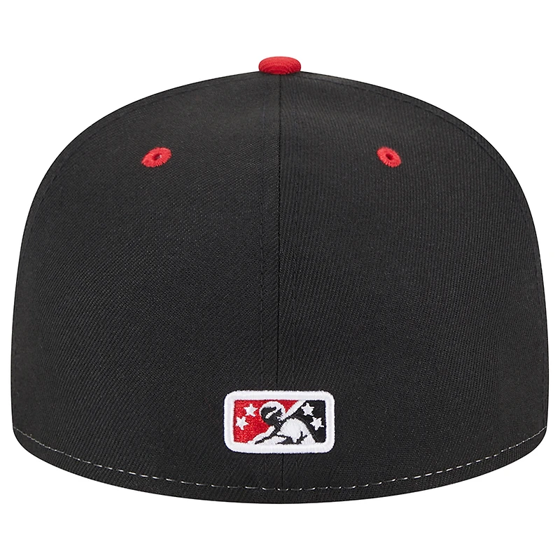 Casquette ajustée 59FIFTY New Era pour homme, blanche, Fayetteville Woodpeckers, soirées à thème des années 1970