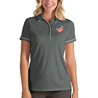 FC Cincinnati Antigua Women's Salute Polo - Gray/White