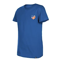 T-shirt bleu FC Cincinnati Bubble Heart pour fille New Era Youth
