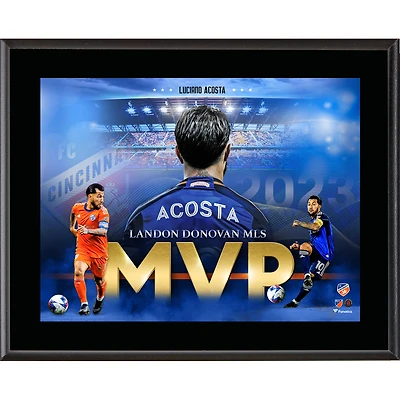 Plaque sublimée du prix MVP 2023 de Luciano Acosta FC Cincinnati 10,5'' x 13''