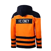 Sweat à capuche de hockey pour homme Sport Design Sweden Orange FC Cincinnati Hat Trick