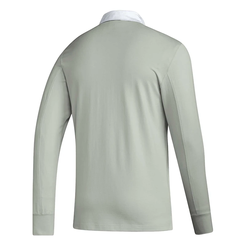 Men's adidas 2023 Player Gray FC Cincinnati Travel Long Sleeve Polo