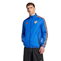 Veste réversible entièrement zippée adidas bleu/orange FC Cincinnati 2025 Anthem pour homme