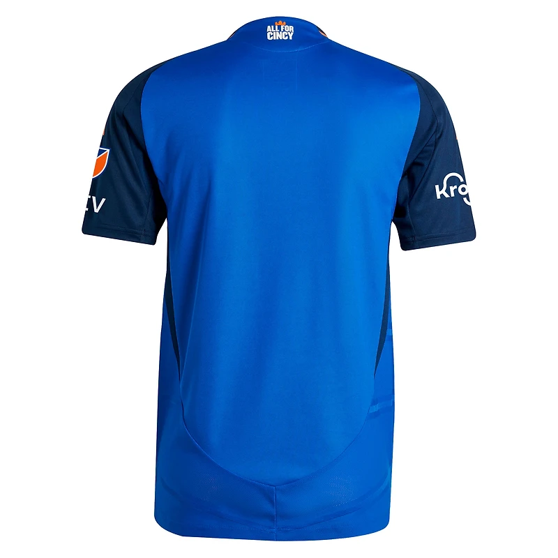 Maillot authentique adidas Blue FC Cincinnati 2025 orange et bleu Legacy Kit pour homme