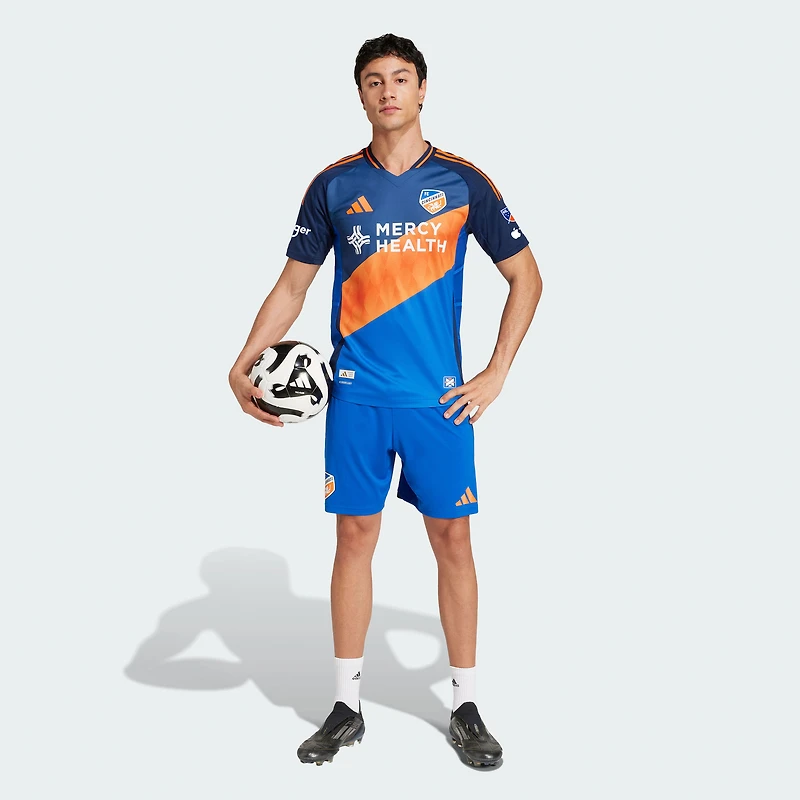 Maillot authentique adidas Blue FC Cincinnati 2025 orange et bleu Legacy Kit pour homme