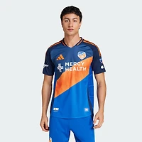 Maillot authentique adidas Blue FC Cincinnati 2025 orange et bleu Legacy Kit pour homme