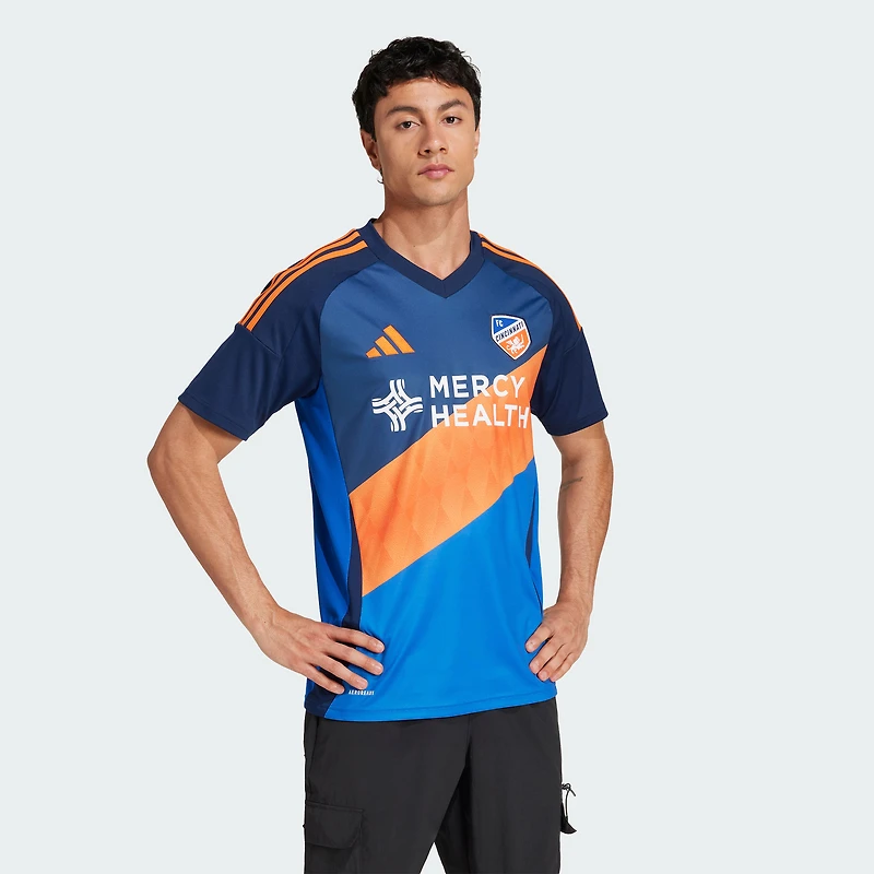 Maillot réplique orange et bleu adidas Blue FC Cincinnati 2025 pour homme