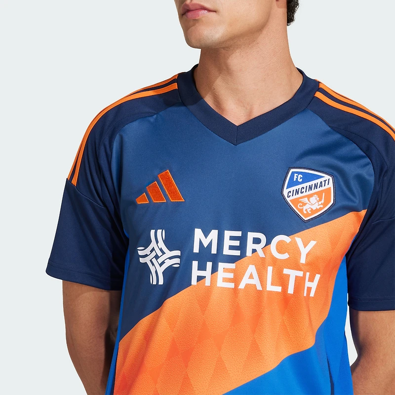 Men's adidas  Blue FC Cincinnati 2025 Orange and Legacy Kit Replica Jersey