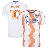 Men's adidas Evander da Silva Ferreira White FC Cincinnati 2026 The Seven Hills Kit Replica Jersey