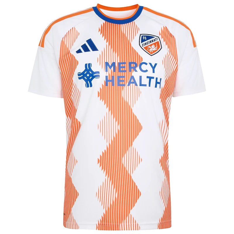Men's adidas Kévin Denkey White FC Cincinnati 2026 The Seven Hills Kit Replica Jersey