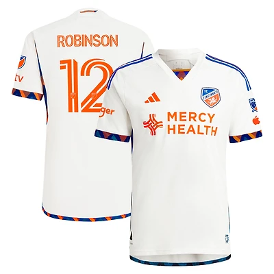 Maillot de joueur authentique adidas Miles Robinson blanc FC Cincinnati 2024 The Canvas Kit pour homme