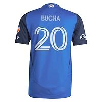 Men's adidas Pavel Bucha Blue FC Cincinnati 2025 Orange and Legacy Kit On-Field Authentic Jersey