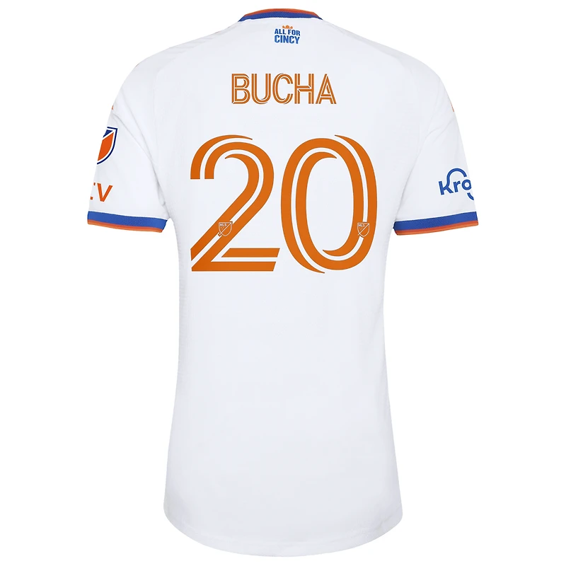 Men's adidas Pavel Bucha White FC Cincinnati 2026 The Seven Hills Kit On-Field Authentic Patch Jersey