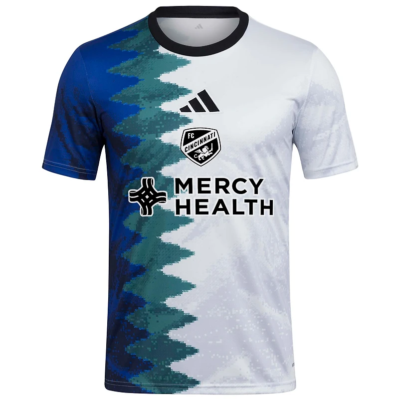 Men's adidas White FC Cincinnati 2025 Gaming AEROREADY Pre-Match Top