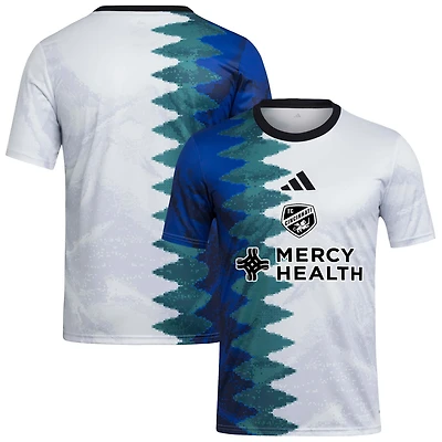 Men's adidas White FC Cincinnati 2025 Gaming AEROREADY Pre-Match Top