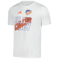 Men's adidas  White FC Cincinnati 2025 Jersey Hook AEROREADY T-Shirt