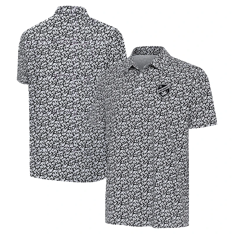 Polo FC Cincinnati Seasons gris/noir Antigua pour homme