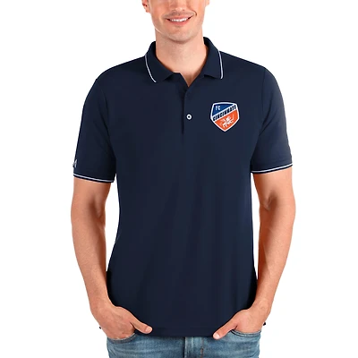 Polo piqué uni bleu marine Antigua FC Cincinnati pour homme