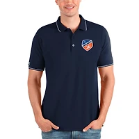 Polo piqué uni bleu marine Antigua FC Cincinnati pour homme