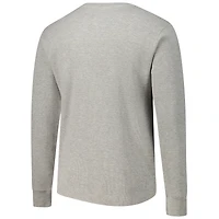 T-shirt Henley en tricot thermique à manches longues pour homme Concepts Sport Gray FC Cincinnati Region