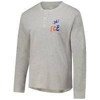 Men's Concepts Sport Gray FC Cincinnati Region Thermal Knit Henley Long Sleeve Top