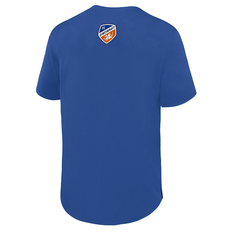 Maillot à boutons Fanatics Blue FC Cincinnati Maximum Intensity pour homme