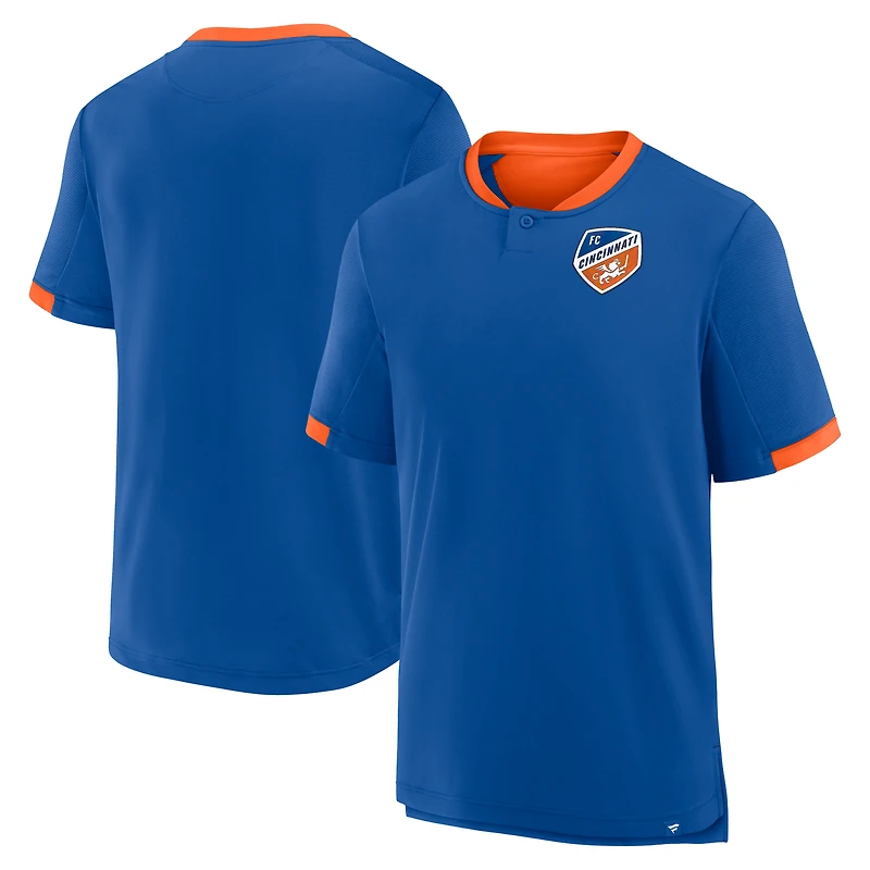 T-shirt bleu pour homme Fanatics FC Cincinnati Stoppage Time Striker