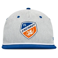 Casquette snapback de golfeur Fanatics Heather Gray FC Cincinnati Chip pour homme