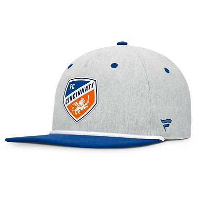 Casquette snapback de golfeur Fanatics Heather Gray FC Cincinnati Chip pour homme