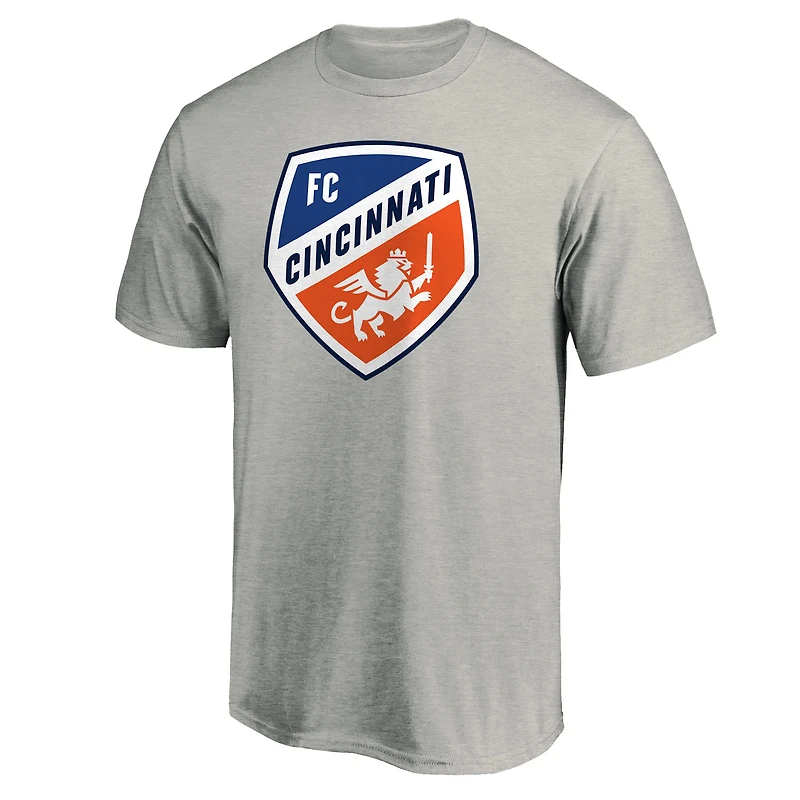 Men's Fanatics Heathered Gray FC Cincinnati Team Primary Logo T-Shirt