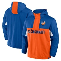 Veste à capuche tissée quart de zip Fanatics Royal FC Cincinnati Free Kick pour homme
