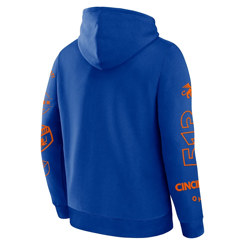 Sweat à capuche pour homme Fanatics Royal FC Cincinnati Penalty Kick Legacy