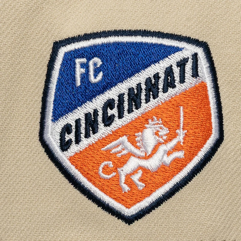 Men's Mitchell & Ness  Cream/Blue FC Cincinnati Upside Down Pro Pinch Snapback Hat