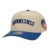 Casquette snapback Mitchell & Ness pour homme, couleur crème/bleue, FC Cincinnati Upside Down Pro Pinch