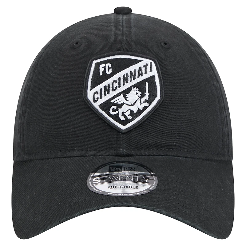 Casquette ajustable New Era FC Cincinnati 2025 Kickoff 9TWENTY noire pour homme