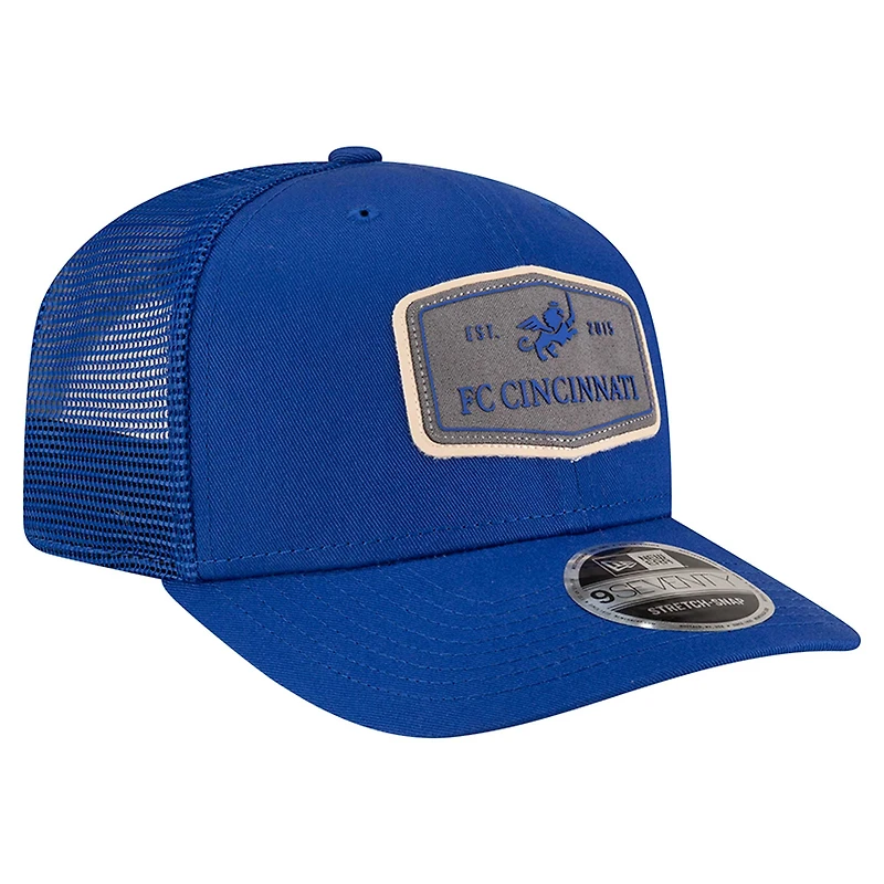 Men's New Era  Blue FC Cincinnati Labeled 9SEVENTY Trucker Stretch-Snap Adjustable Hat