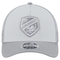Men's New Era Gray FC Cincinnati Color Pack 9FORTY M-Crown A-Frame Adjustable Trucker Hat