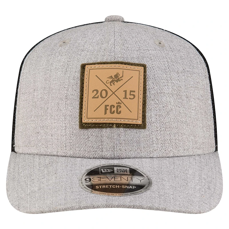 Casquette ajustable extensible à boutons-pression New Era gris chiné FC Cincinnati 9SEVENTY pour homme