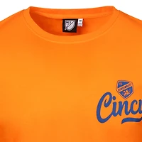 T-shirt décontracté pour homme avec inscription de l'équipe Orange FC Cincinnati