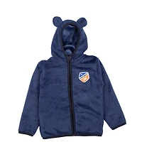Sweat à capuche zippé en peluche Tie-Breaker Teddy pour tout-petits, bleu marine, Suède, FC Cincinnati