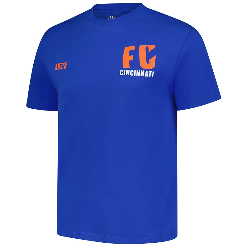 T-shirt unisexe bleu Live Breathe Futbol FC Cincinnati
