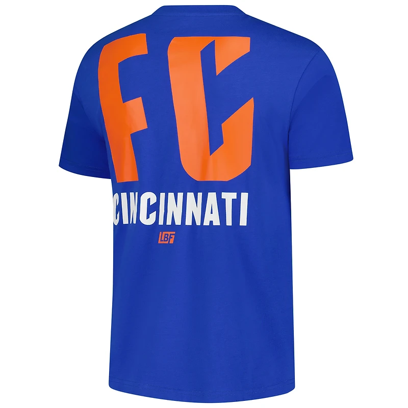 T-shirt unisexe bleu Live Breathe Futbol FC Cincinnati