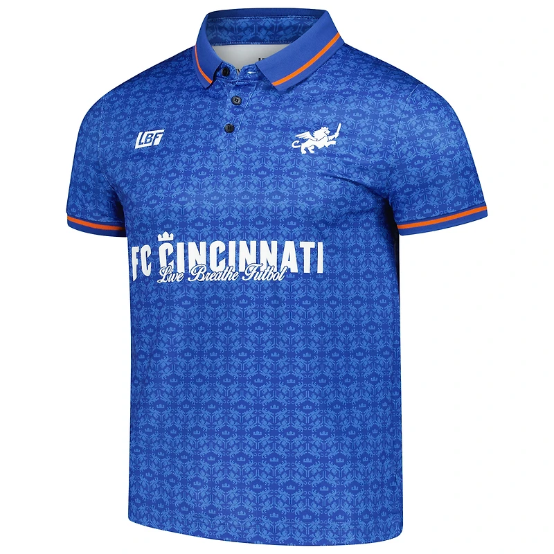 Unisex Live Breathe Futbol Blue FC Cincinnati Polo